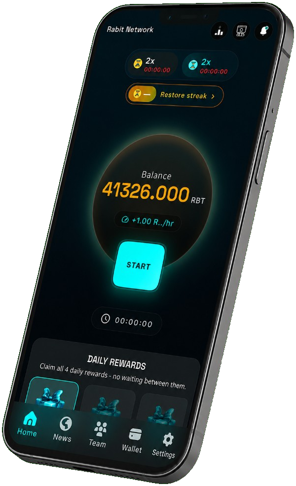 Rabit Network mining screen